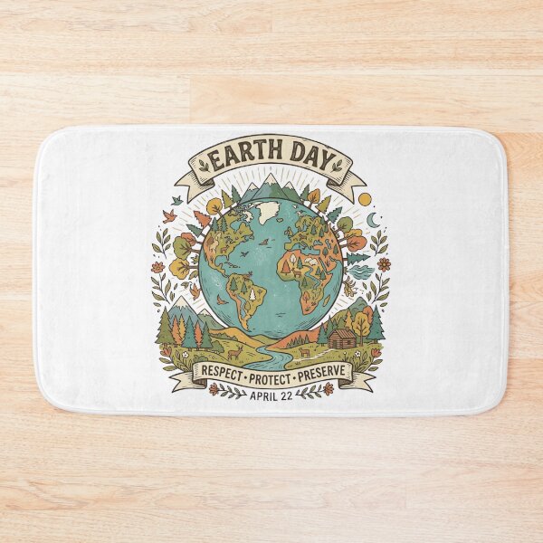 Item preview, Vintage Earth Day Illustration designed and sold by urbinet.