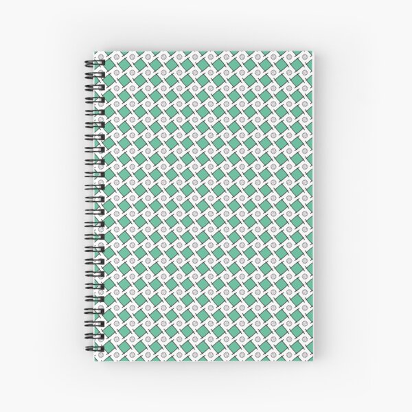 Motif "Petits carrés verts" Cahier à spirale