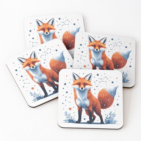 Item preview, fox standing with stars designed and sold by AnnaHolyph.