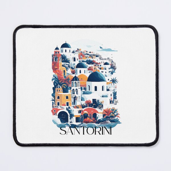 Item preview, Santorini Bauhaus Poster — Geometric Greece Art Print designed and sold by OzzFrequency.