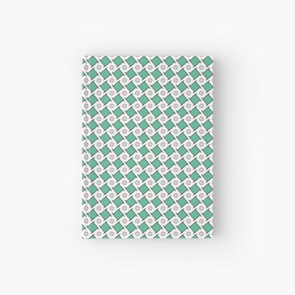 Motif "Petits carrés verts" Carnet cartonné