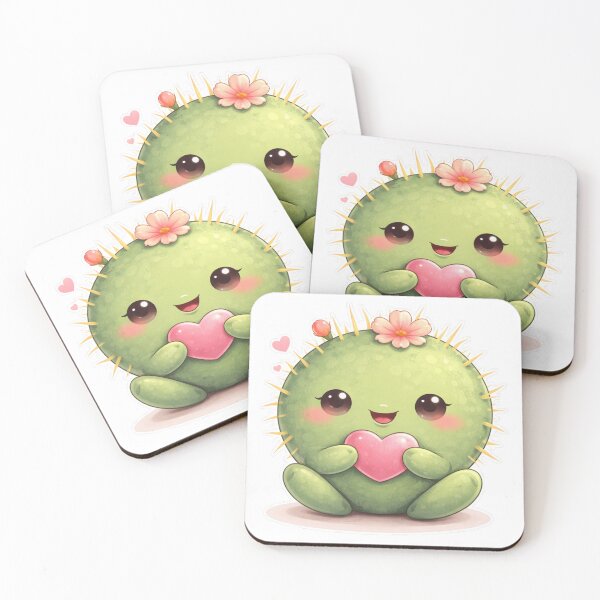 Item preview, Cute Cactus With Heart Kawaii Love Plant Design designed and sold by Sadia  Jannat.
