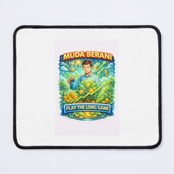 Item preview, Muda Berani Play The Long Game Sticker – Long Term Investing, Patience Investor, Wealth Building Mindset, Financial Growth Motivation designed and sold by Wander Pop Studio.