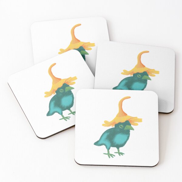 Item preview, Cute blue bird with flower hat designed and sold by Seafoam Spell Society.