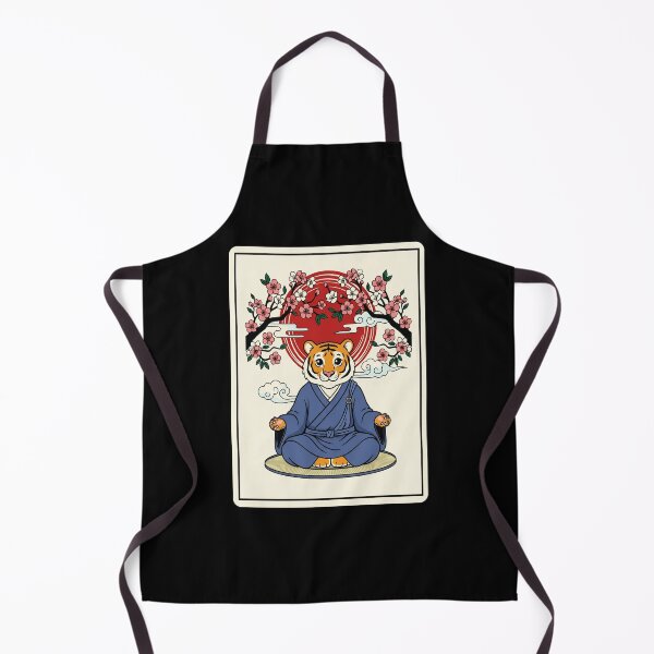 Item preview, Meditating Tiger Zen Japanese Style Cherry Blossom Animal designed and sold by JordynLadukeg65.