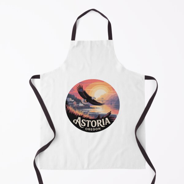Item preview, Astoria Oregon: Bald Eagle Sunset Coastal Badge designed and sold by CircinusStore.