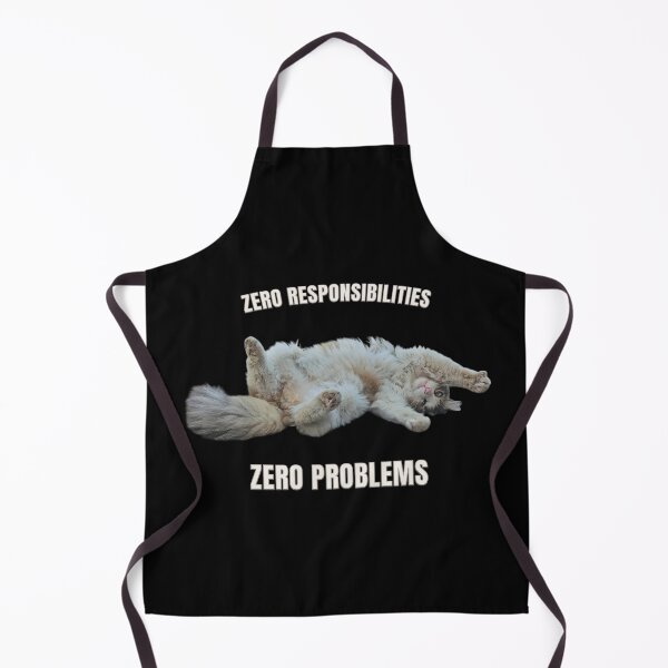 Item preview, Zero Responsibilities Zero Problems Cat – Funny Chill Cat Design designed and sold by MB-CatPrints.