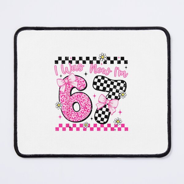 Item preview, I Was 6 Now I’m 7 Cute Pink Birthday Girl Retro designed and sold by gladysenglish.