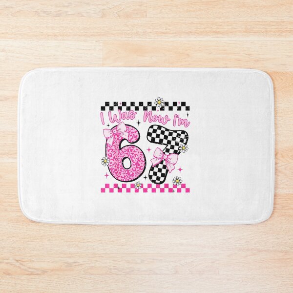 Item preview, I Was 6 Now I’m 7 Cute Pink Birthday Girl Retro designed and sold by gladysenglish.