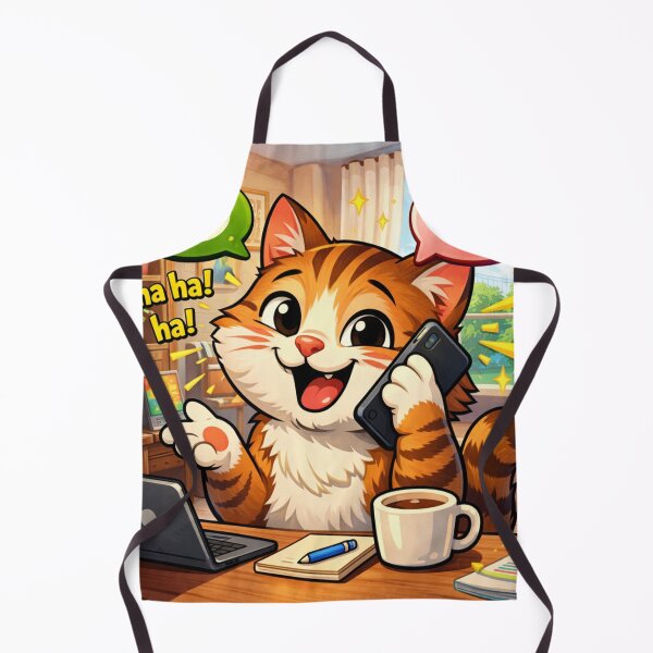 Item preview, Funny Cat Talking on Phone Cute Cartoon Meme Design designed and sold by ArtoryNest.