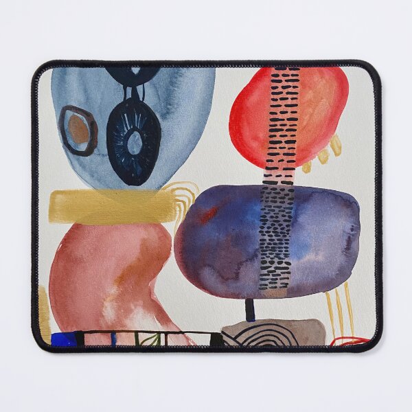 Item preview, Bubbles abstract red gold blue designed and sold by Myartspace.
