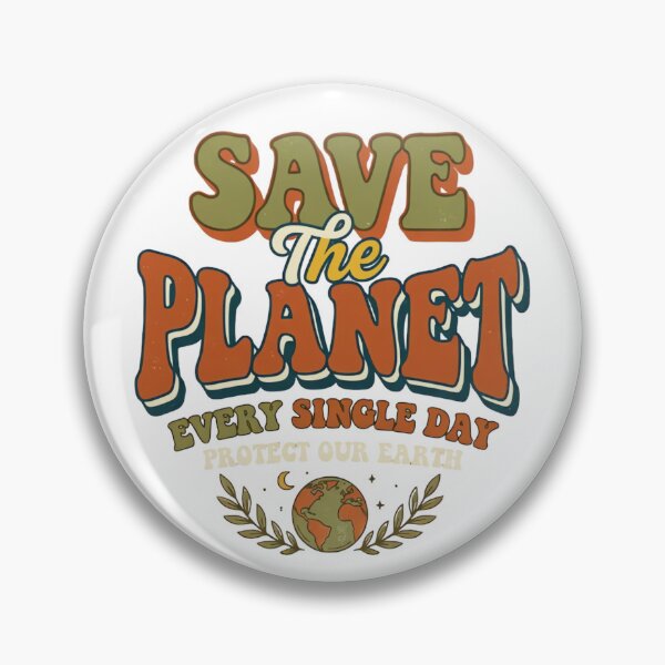 Item preview, Save The Planet Vintage Retro Typography Design designed and sold by urbinet.