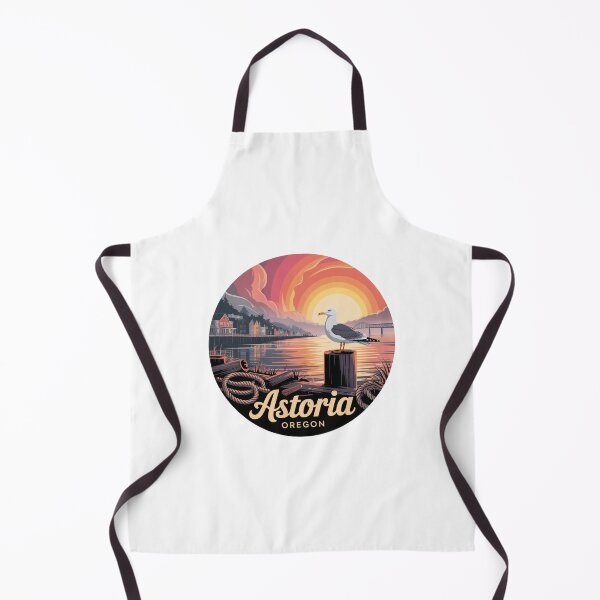 Item preview, Astoria Oregon: Seagull Dock Sunset Badge designed and sold by CircinusStore.