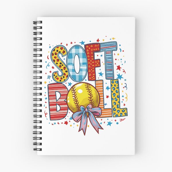 Item preview, Softball Bow Design – Cute Colorful Softball Girl Game Day Graphic designed and sold by DoodloraStudio.