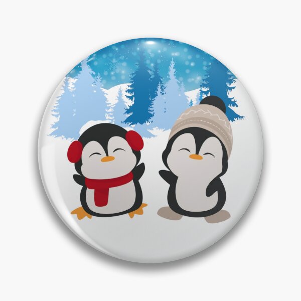Item preview, Cute Winter Penguins with Snowfall designed and sold by Madhav Creations Studio.