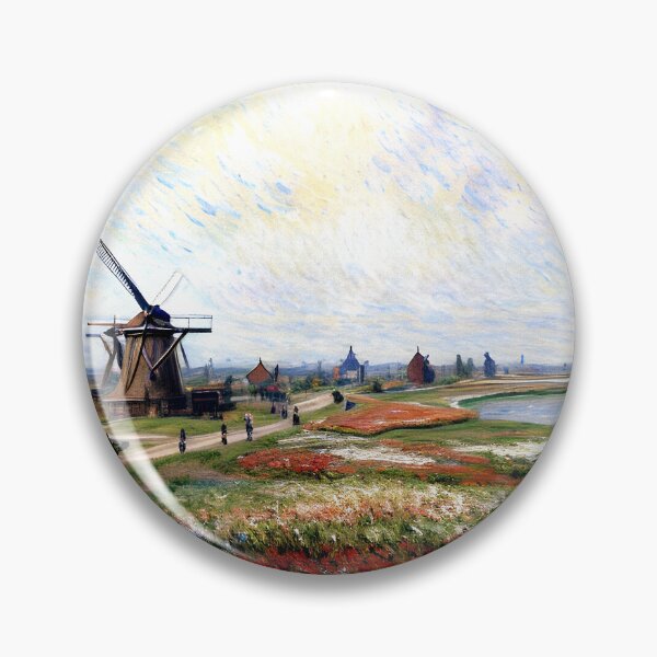 Item preview, Windmills Beyond a Sea of Blossoms designed and sold by artdesignsnow.