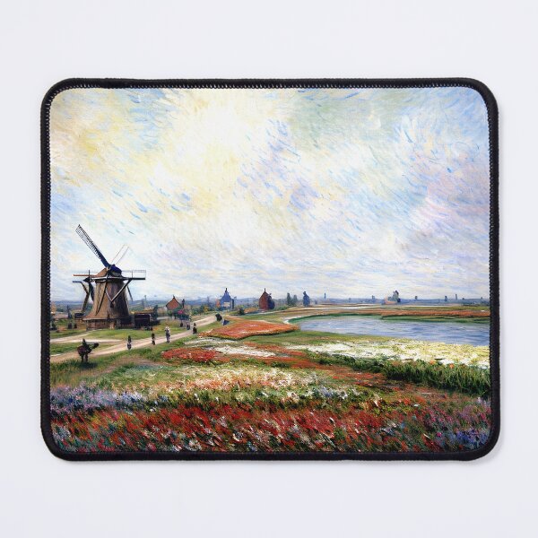 Item preview, Windmills Beyond a Sea of Blossoms designed and sold by artdesignsnow.