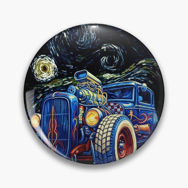 Item preview, Starry Night Hot Rod - Van Gogh Vintage Car Art designed and sold by monodeepsamanta.
