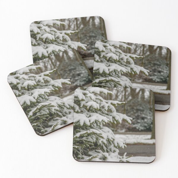 Item preview, Close-Up of Snow-Covered Fir Branches designed and sold by ShotsbyDesiree.