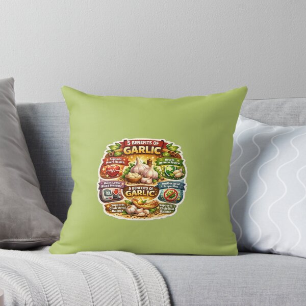 Item preview, 5 Benefits of Garlic,  Natural Health Infographic, Immune Boost & Heart Health Design designed and sold by Right-UR.