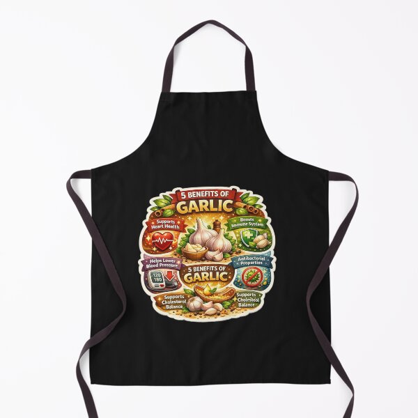 Item preview, 5 Benefits of Garlic, Natural Health Infographic, Immune Boost & Heart Health Design designed and sold by Right-UR.