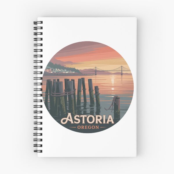 Item preview, Astoria Oregon: Sunset Pilings Waterfront Badge designed and sold by CircinusStore.