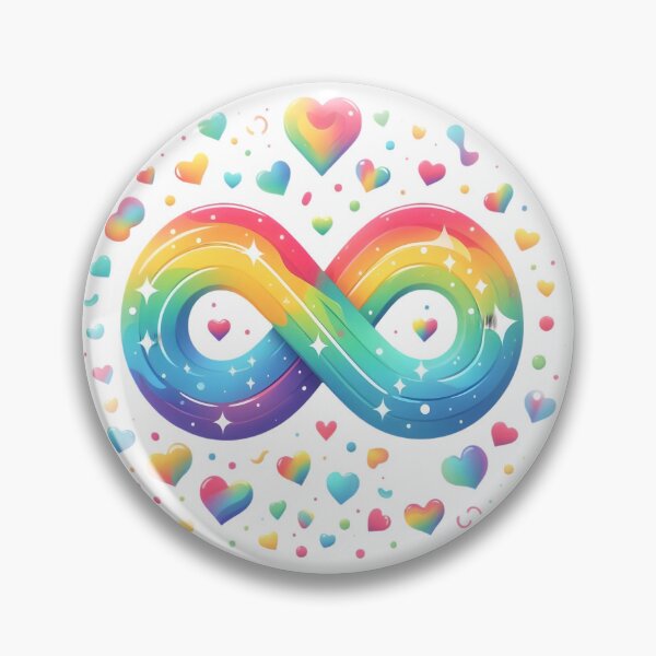 Item preview, Rainbow Neurodiversity Infinity Hearts designed and sold by AI-Only Creations.