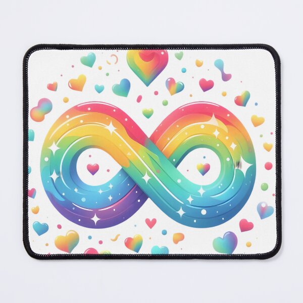 Item preview, Rainbow Neurodiversity Infinity Hearts designed and sold by AI-Only Creations.