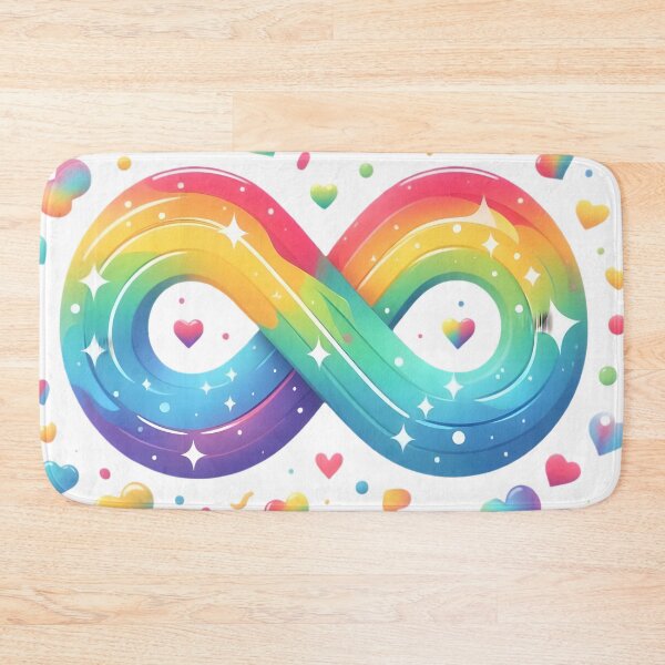 Item preview, Rainbow Neurodiversity Infinity Hearts designed and sold by AI-Only Creations.