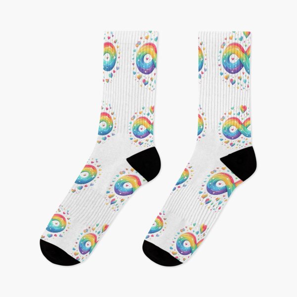Item preview, Rainbow Neurodiversity Infinity Hearts designed and sold by AI-Only Creations.