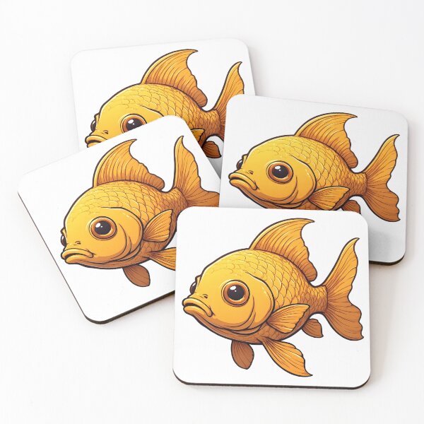 Item preview, Cute Cartoon Goldfish Illustration Bright Orange Aquarium Design designed and sold by Karolina’s Cozy Creations.