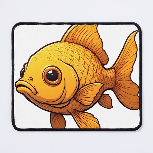 Item preview, Cute Cartoon Goldfish Illustration Bright Orange Aquarium Design designed and sold by Karolina’s Cozy Creations.