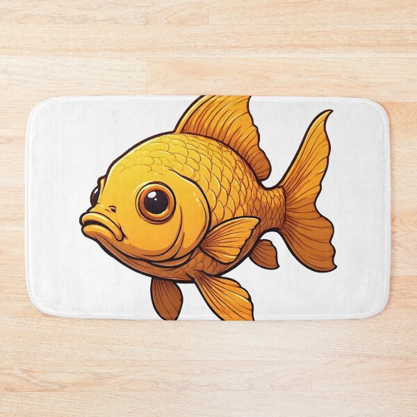 Item preview, Cute Cartoon Goldfish Illustration Bright Orange Aquarium Design designed and sold by Karolina’s Cozy Creations.