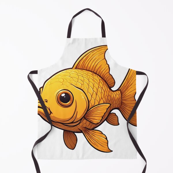 Item preview, Cute Cartoon Goldfish Illustration Bright Orange Aquarium Design designed and sold by Karolina’s Cozy Creations.