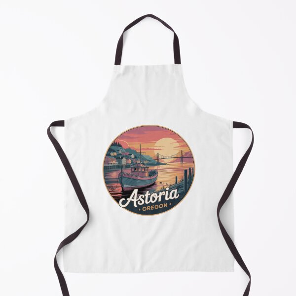Item preview, Astoria Oregon: Fishing Boat Sunset Coastal Badge designed and sold by CircinusStore.
