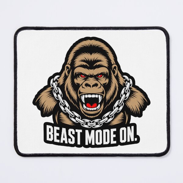 Item preview, Beast Mode On Gorilla Fitness designed and sold by Visual_Vibezzz.