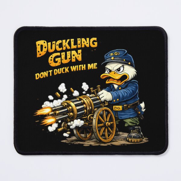 Item preview, Duckling Gun Funny Armed Duck Cartoon Don’t Duck With Me Design designed and sold by AuraloomAtelier.