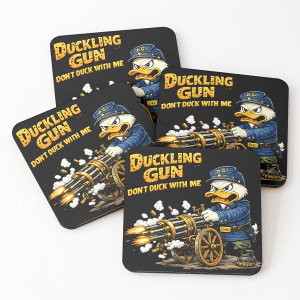 Item preview, Duckling Gun Funny Armed Duck Cartoon Don’t Duck With Me Design designed and sold by AuraloomAtelier.