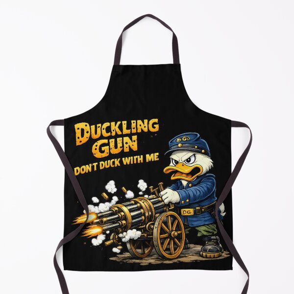 Item preview, Duckling Gun Funny Armed Duck Cartoon Don’t Duck With Me Design designed and sold by AuraloomAtelier.
