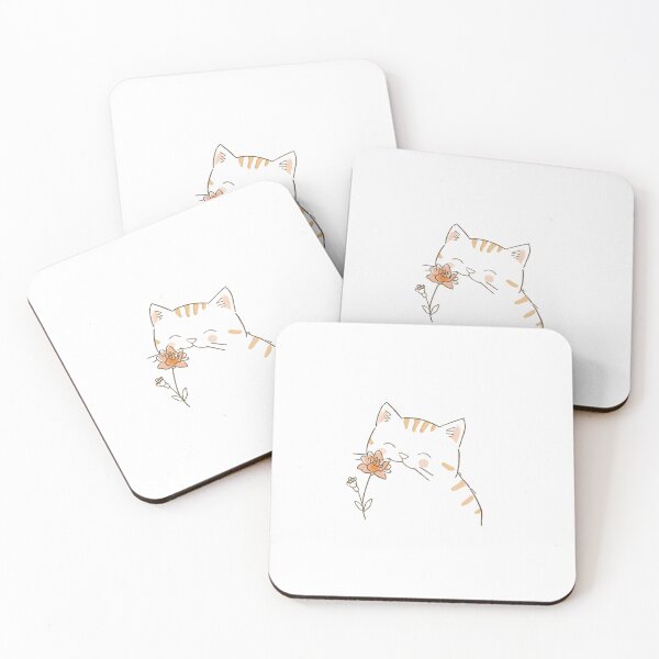Item preview, Cat with flower designed and sold by uunaa.