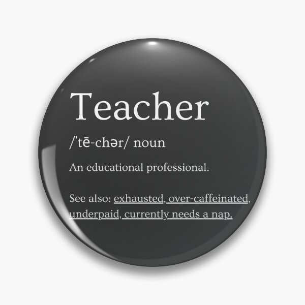Item preview, Funny Teacher Definition - Exhausted & Over-Caffeinated designed and sold by Tattyarts.