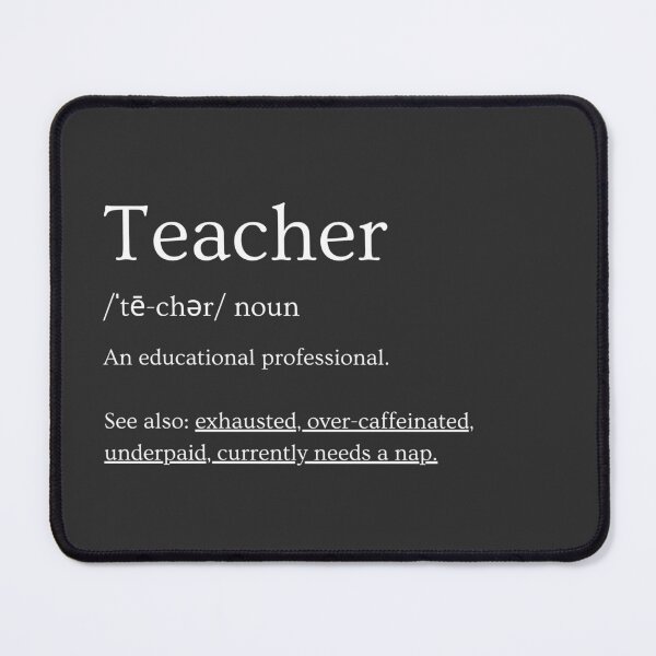Item preview, Funny Teacher Definition - Exhausted & Over-Caffeinated designed and sold by Tattyarts.