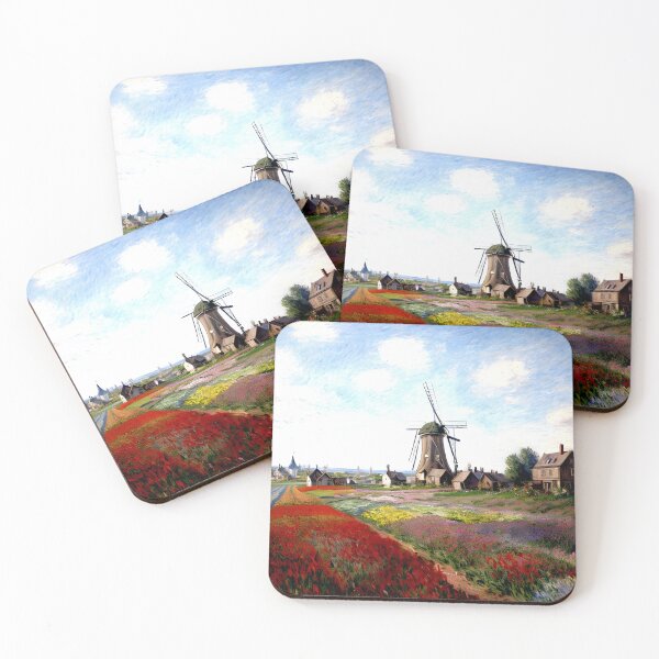 Item preview, Fields of Tulips with the Rijnsburg Windmill designed and sold by artdesignsnow.