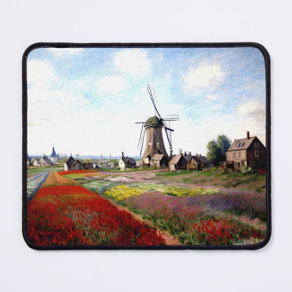 Item preview, Fields of Tulips with the Rijnsburg Windmill designed and sold by artdesignsnow.