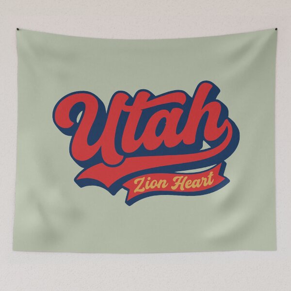 Item preview, Utah Zion Heart Retro Americana Varsity Style designed and sold by Cozy-Old-Pub.