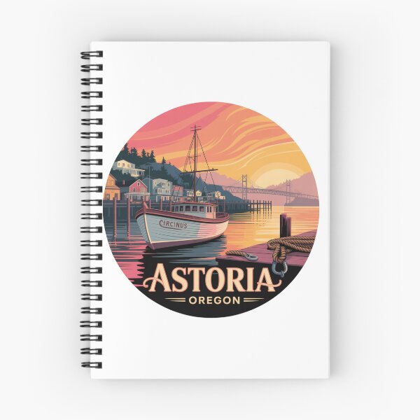 Item preview, Astoria Oregon: Boat Sunset Harbor Badge designed and sold by CircinusStore.