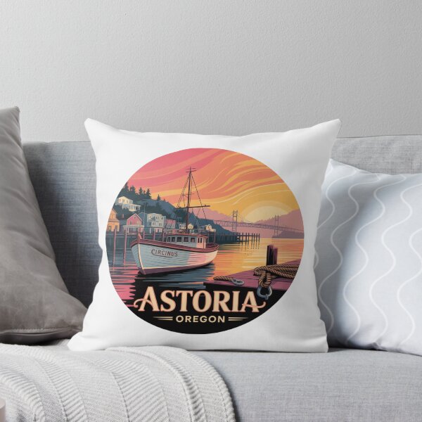 Item preview, Astoria Oregon: Boat Sunset Harbor Badge designed and sold by CircinusStore.