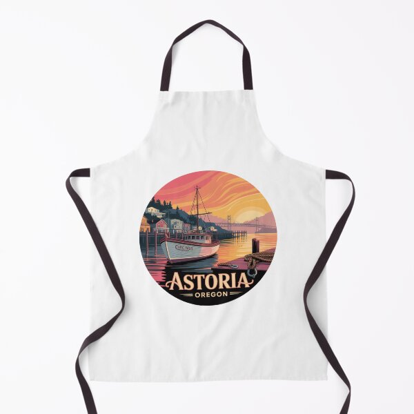 Item preview, Astoria Oregon: Boat Sunset Harbor Badge designed and sold by CircinusStore.