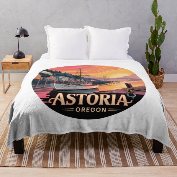 Item preview, Astoria Oregon: Boat Sunset Harbor Badge designed and sold by CircinusStore.