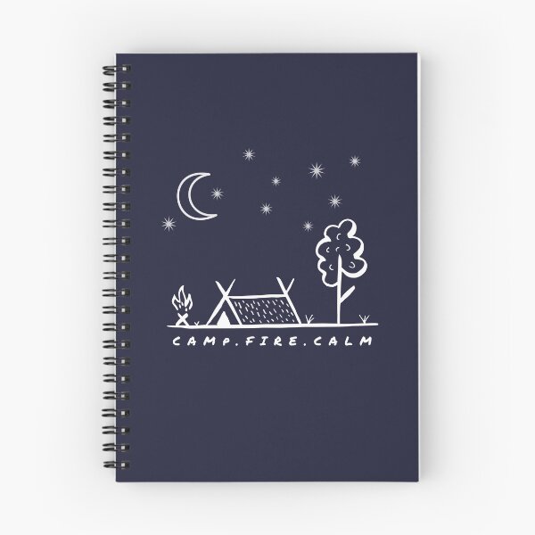 Item preview, Camp Fire Calm – Minimal Camping Nature Design designed and sold by Slow Vibes Designs.